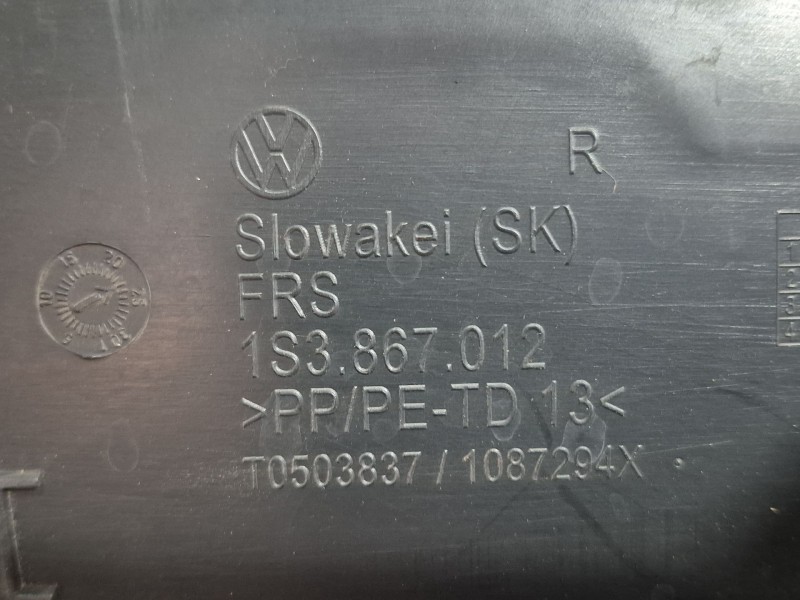 Recambio de guarnecido puerta delantera derecha para skoda citigo (nf1) 1.0 referencia OEM IAM   