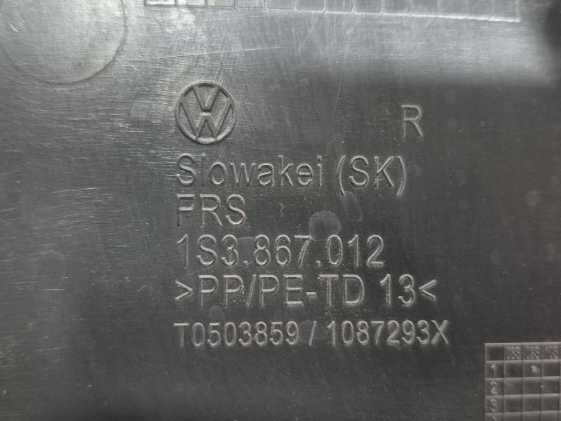 Recambio de guarnecido puerta delantera derecha para skoda citigo (nf1) 1.0 referencia OEM IAM   