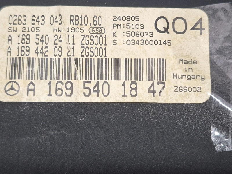 Recambio de cuadro instrumentos para mercedes-benz clase a (w169) a 180 cdi (169.007, 169.307) referencia OEM IAM   