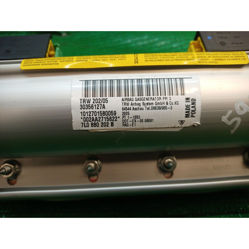 Recambio de airbag delantero derecho para porsche cayenne (9pa) turbo 4.5 referencia OEM IAM   