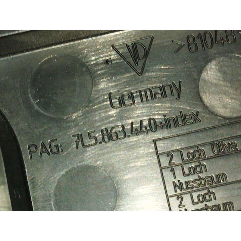 Recambio de consola central trasera para porsche cayenne (9pa) turbo 4.5 referencia OEM IAM   