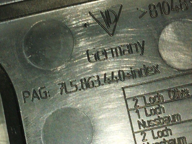 Recambio de consola central trasera para porsche cayenne (9pa) turbo 4.5 referencia OEM IAM   