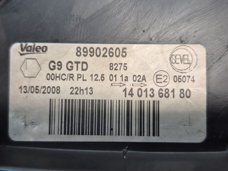 Recambio de faro izquierdo para peugeot expert tepee (vf3x_) 2.0 hdi 120 referencia OEM IAM   