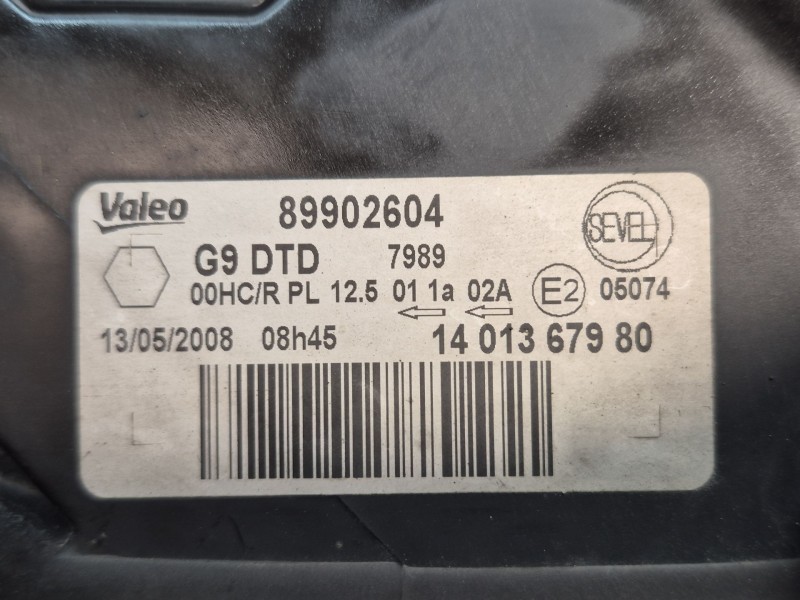 Recambio de faro derecho para peugeot expert tepee (vf3x_) 2.0 hdi 120 referencia OEM IAM   