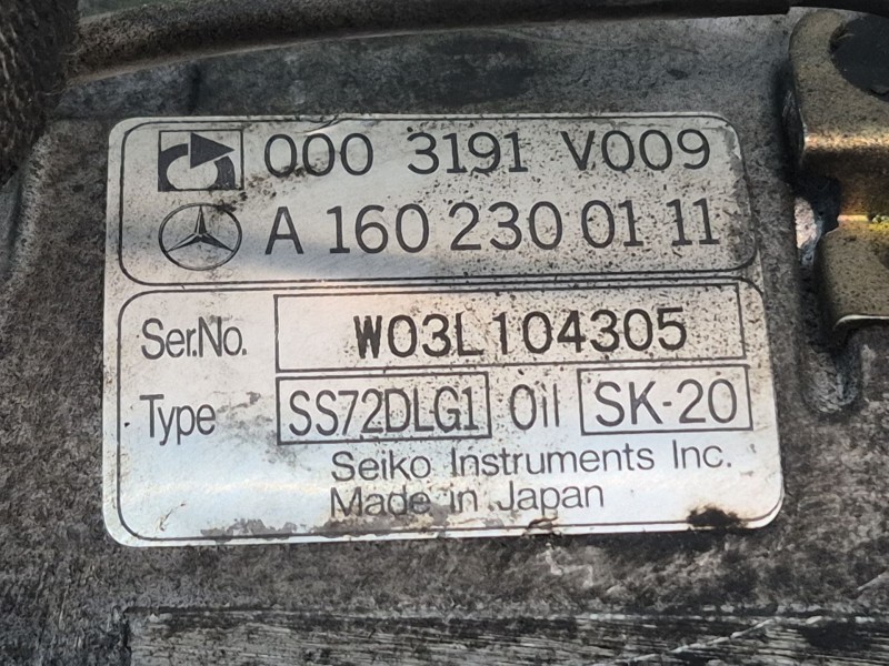 Recambio de compresor aire acondicionado para smart coupe básico (45kw) referencia OEM IAM   