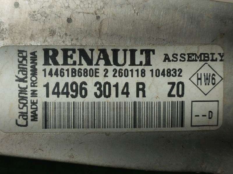 Recambio de intercooler para renault clio iv (bh_) 0.9 tce 90 referencia OEM IAM   