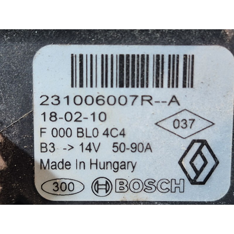 Recambio de alternador para renault clio iv (bh_) 0.9 tce 90 referencia OEM IAM   