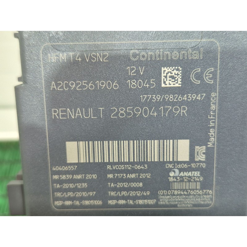 Recambio de modulo electronico para renault clio iv (bh_) 0.9 tce 90 referencia OEM IAM   
