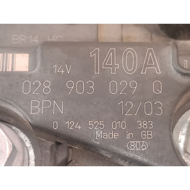 Recambio de alternador para audi a4 b6 (8e2) 1.9 tdi referencia OEM IAM   