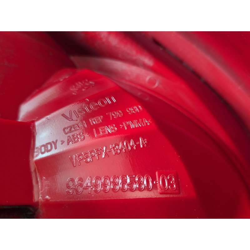 Recambio de piloto trasero derecho para peugeot 207 cc (wd_) 1.6 hdi referencia OEM IAM 9649986580 VP5PFX13404A 9649986580