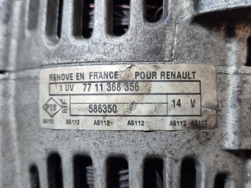 Recambio de alternador para renault megane ii berlina 5p authentique referencia OEM IAM 7711368356 S543562A 7711368356