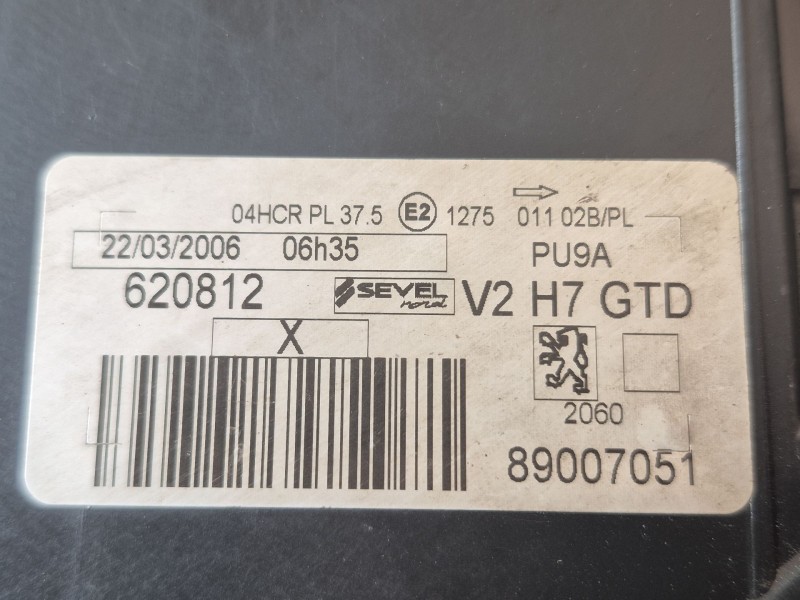 Recambio de faro izquierdo para peugeot 807 (eb_) 2.0 hdi referencia OEM IAM   