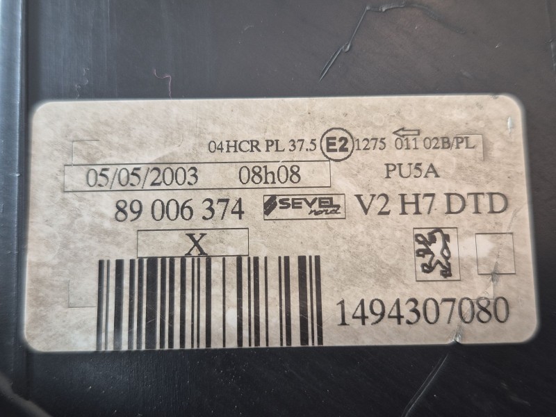 Recambio de faro derecho para peugeot 807 (eb_) 2.0 hdi referencia OEM IAM   