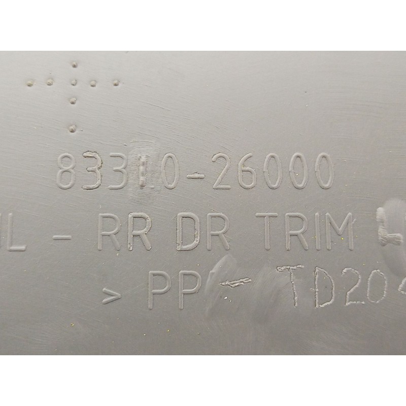 Recambio de guarnecido puerta trasera izquierda para hyundai santa fé i (sm) 2.0 crdi 4x4 referencia OEM IAM   