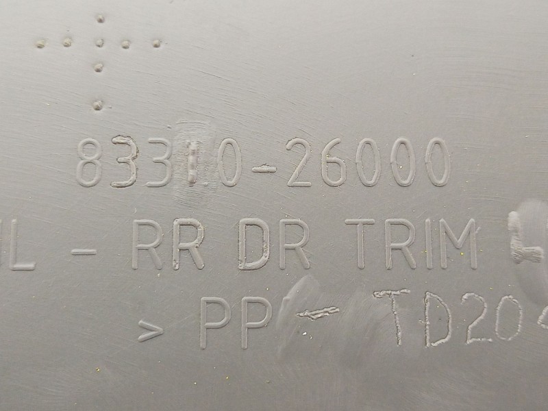 Recambio de guarnecido puerta trasera izquierda para hyundai santa fé i (sm) 2.0 crdi 4x4 referencia OEM IAM   