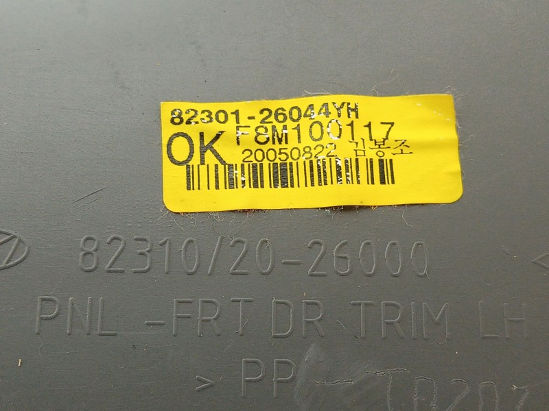 Recambio de guarnecido puerta delantera izquierda para hyundai santa fé i (sm) 2.0 crdi 4x4 referencia OEM IAM   