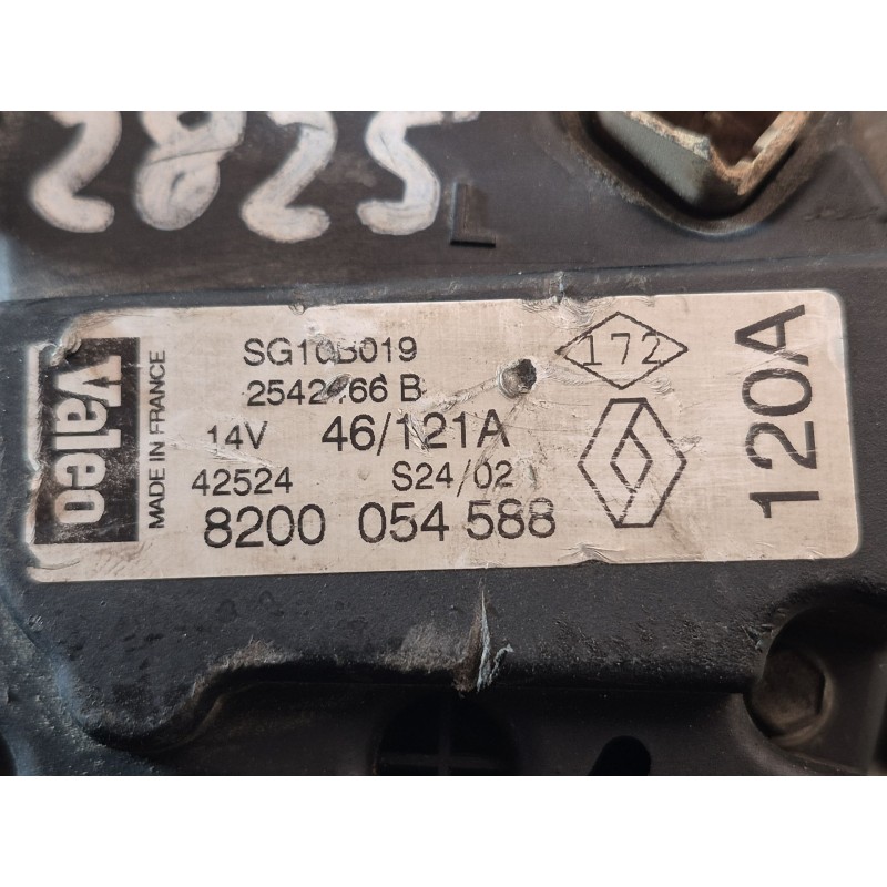 Recambio de alternador para renault scenic (ja..) 1.9 dci authentique referencia OEM IAM 8200054588 2542466B SG10B019