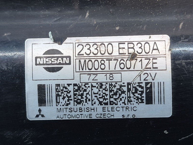 Recambio de motor arranque para nissan cabstar referencia OEM IAM 23300EB30A M008T76071ZE M008T76071ZE