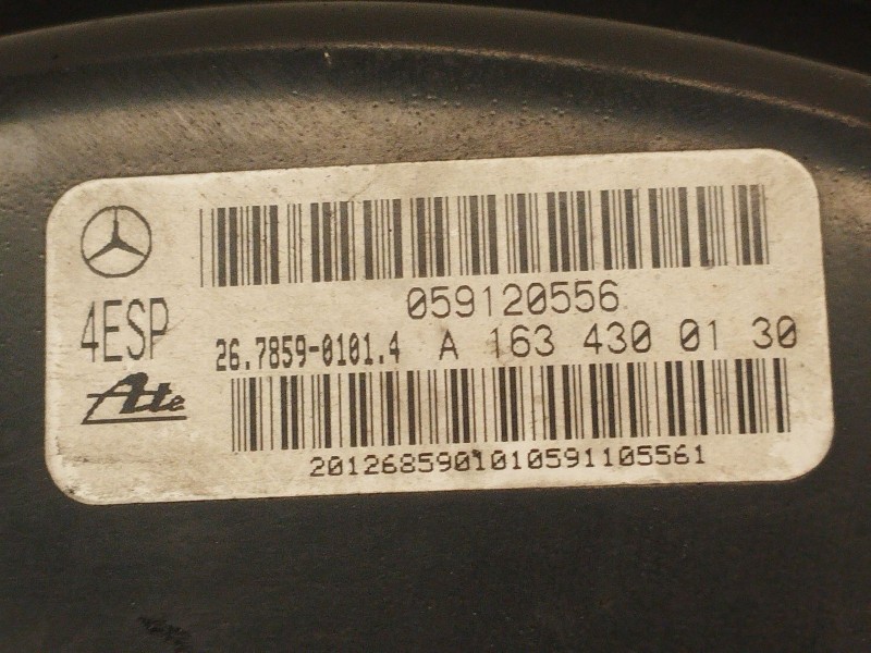 Recambio de servofreno para mercedes-benz clase m (w163) 270 cdi (163.113) referencia OEM IAM 03785817004 A1634300130 A163430013