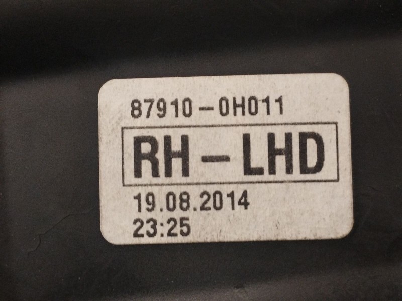 Recambio de retrovisor derecho para toyota aygo (kgb/wnb) básico referencia OEM IAM 879100H011 879100H011 879100H011