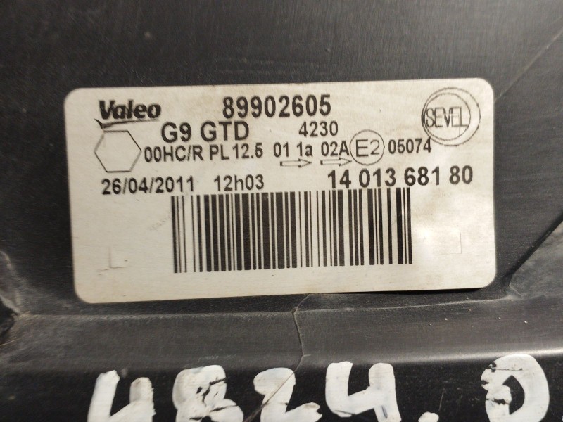 Recambio de faro izquierdo para peugeot expert tepee l1h1 premium referencia OEM IAM   