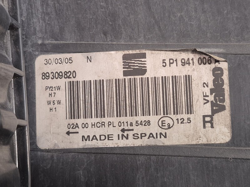 Recambio de faro derecho para seat altea (5p1) hot referencia OEM IAM 5P1941006A  