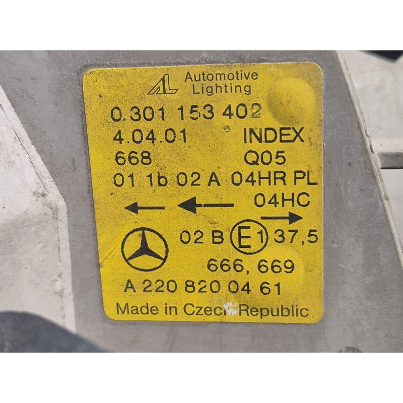 Recambio de faro derecho para mercedes-benz clase s (w220) berlina 320 cdi (220.026) referencia OEM IAM   