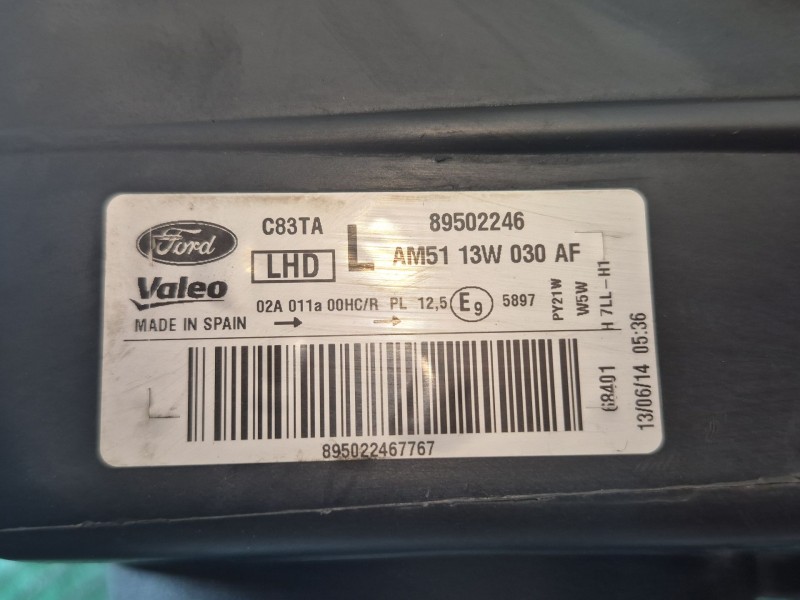 Recambio de faro izquierdo para ford c-max edition referencia OEM IAM 89502246 89502246 AM5113W030AF