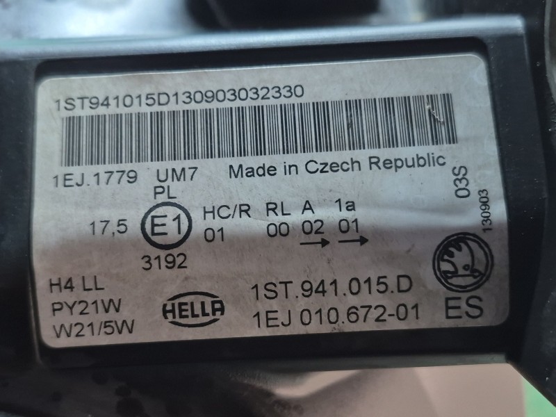 Recambio de faro izquierdo para skoda citigo (nf1) 1.0 referencia OEM IAM   