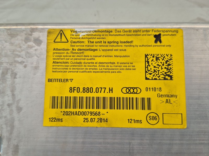 Recambio de barra antivuelco para audi s5 cabriolet (8f7) 3.0 tfsi referencia OEM IAM   