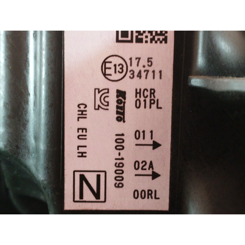 Recambio de faro izquierdo para nissan qashqai ii (j11, j11_) 1.2 dig-t referencia OEM IAM 10019009 10019009 10019009