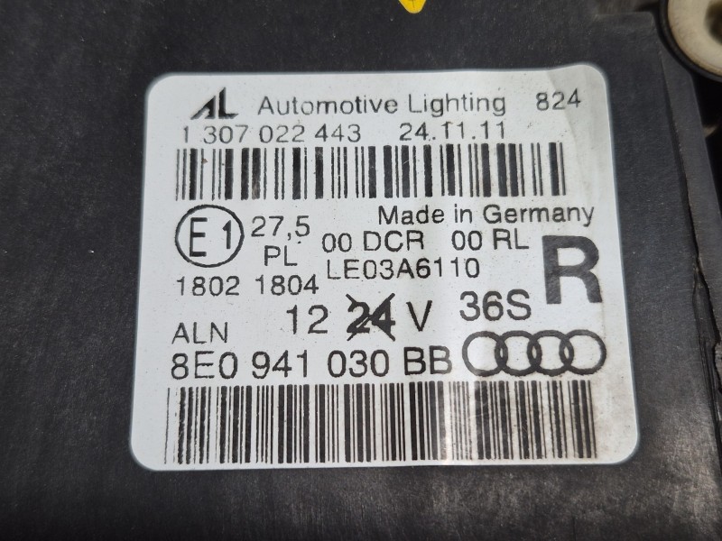 Recambio de faro derecho para audi a4 b7 (8ec) 2.5 tdi referencia OEM IAM   