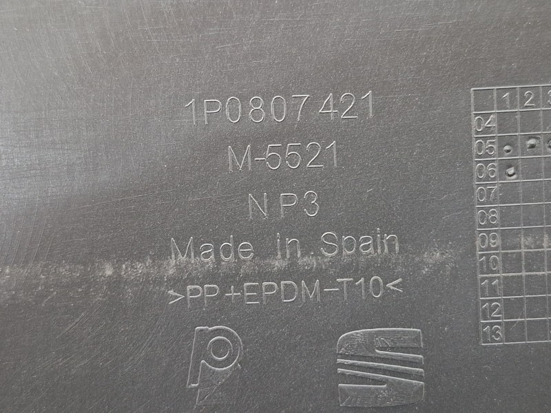 Recambio de paragolpes trasero para seat leon (1p1) 2.0 tdi 16v referencia OEM IAM 1P0807421 1P0807421 1P0807421