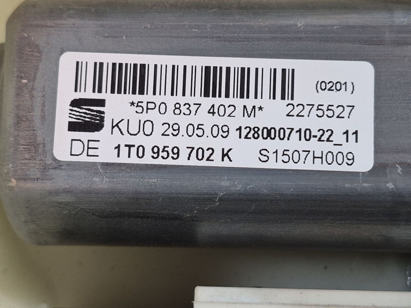 Recambio de elevalunas delantero derecho para seat altea (5p1) reference referencia OEM IAM 1K0959792N 974629107 F005S00350