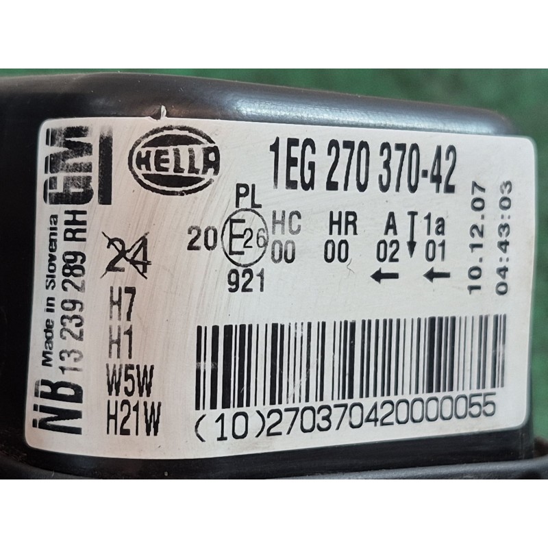 Recambio de faro derecho para opel astra h (a04) 1.7 cdti (l48) referencia OEM IAM   