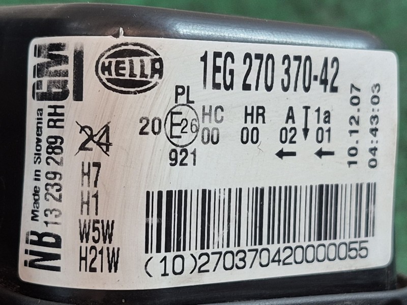 Recambio de faro derecho para opel astra h (a04) 1.7 cdti (l48) referencia OEM IAM   