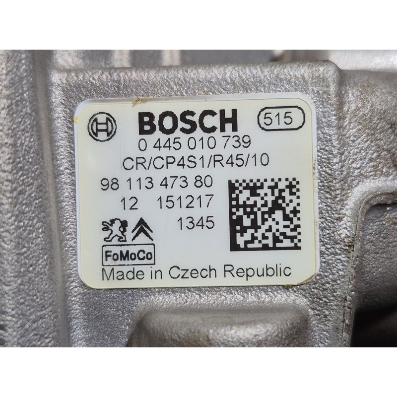Recambio de bomba inyeccion para peugeot partner furgón/monospace 1.6 bluehdi 100 referencia OEM IAM 9811347380 0445010739 98113