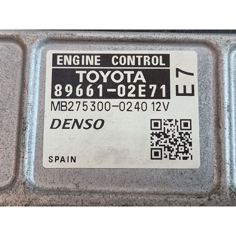 Recambio de centralita motor uce para toyota auris (_e15_) 1.6 (zre151_) referencia OEM IAM 8966102E71 MB2753000240 8966102E71
