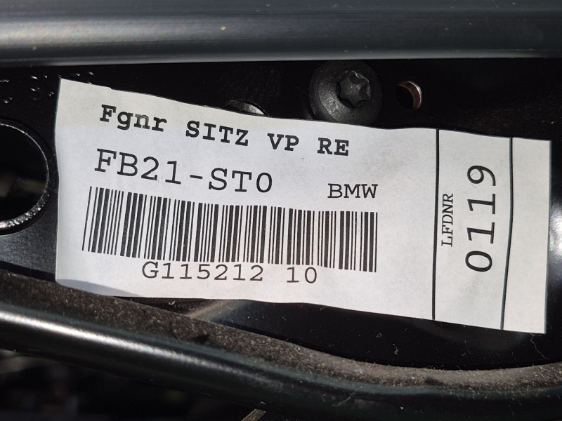 Recambio de juego asientos completo para bmw 5 (f10) 525 d xdrive referencia OEM IAM   