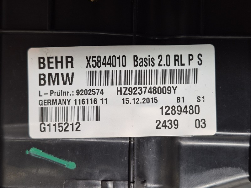 Recambio de calefaccion entera normal para bmw 5 (f10) 525 d xdrive referencia OEM IAM   