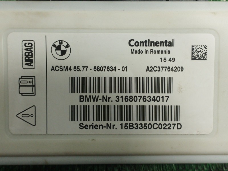 Recambio de centralita airbag para bmw 5 (f10) 525 d xdrive referencia OEM IAM   