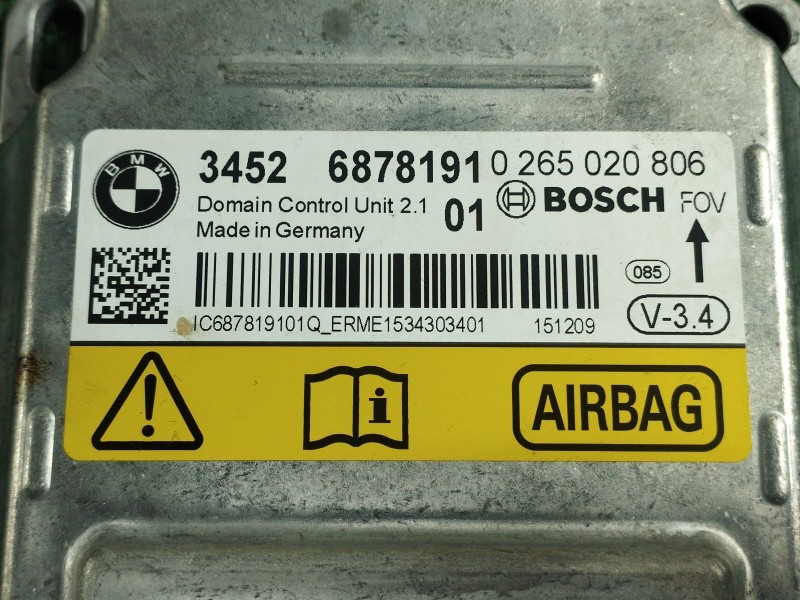 Recambio de centralita airbag para bmw 5 (f10) 525 d xdrive referencia OEM IAM   