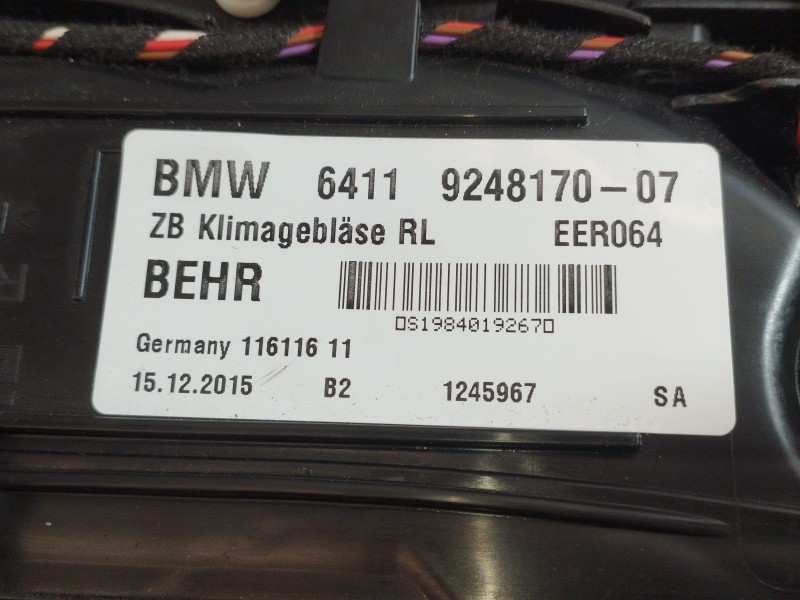 Recambio de ventilador calefaccion para bmw 5 (f10) 525 d xdrive referencia OEM IAM   