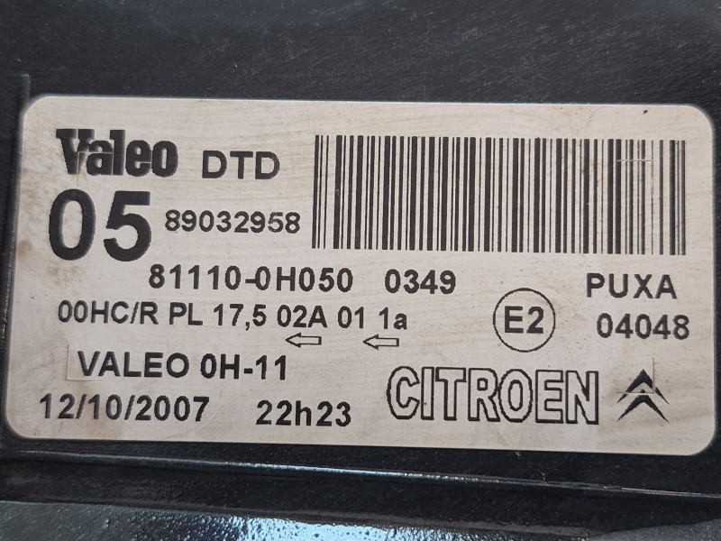 Recambio de faro derecho para citroën c1 (pm_, pn_) 1.0 referencia OEM IAM   