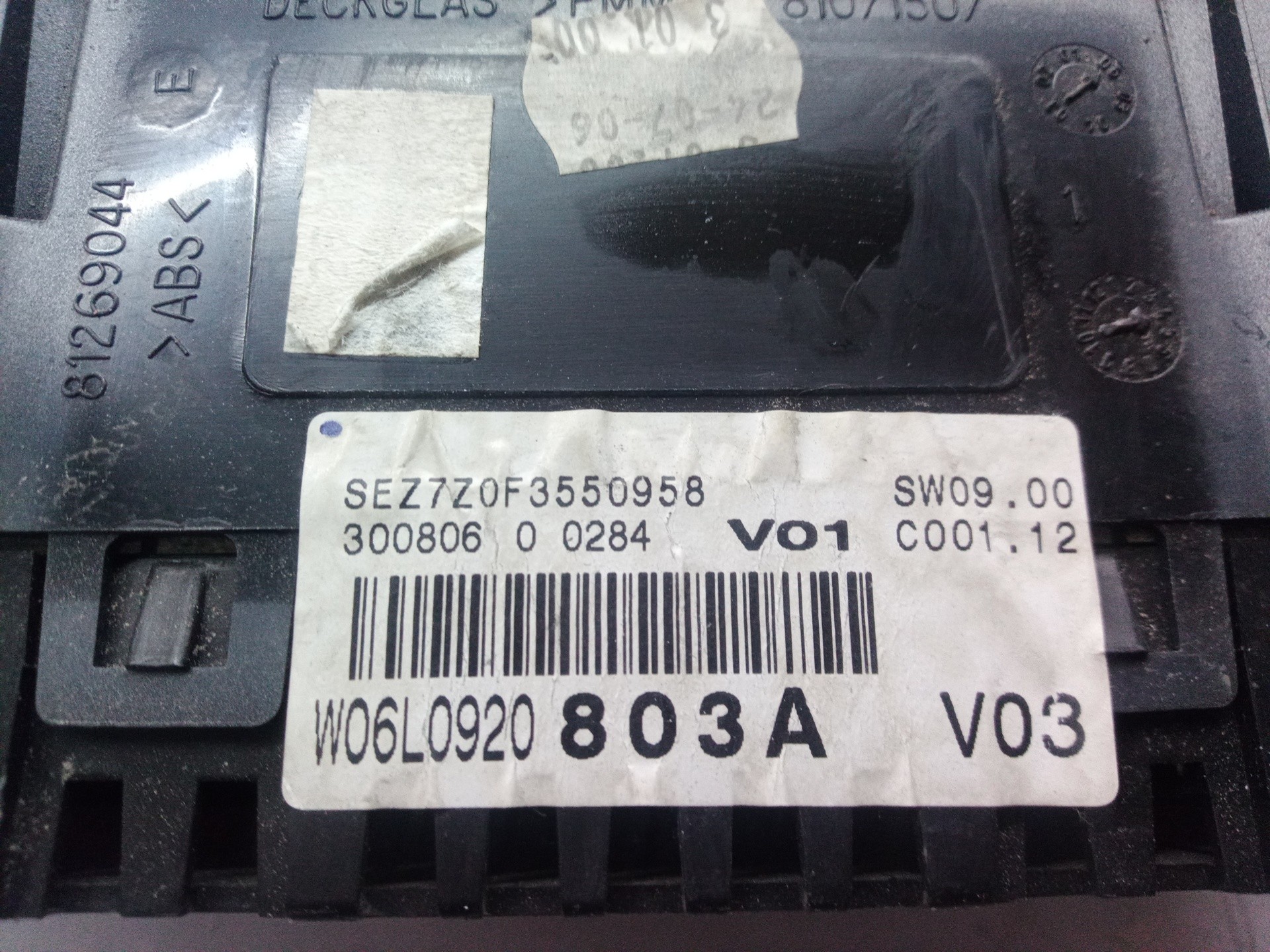 W06L0920 COMPTEUR DE VITESSE TABLEAU DE BORD / W06L0920803 / W06L0920 / 650392 P - Photo 3/4